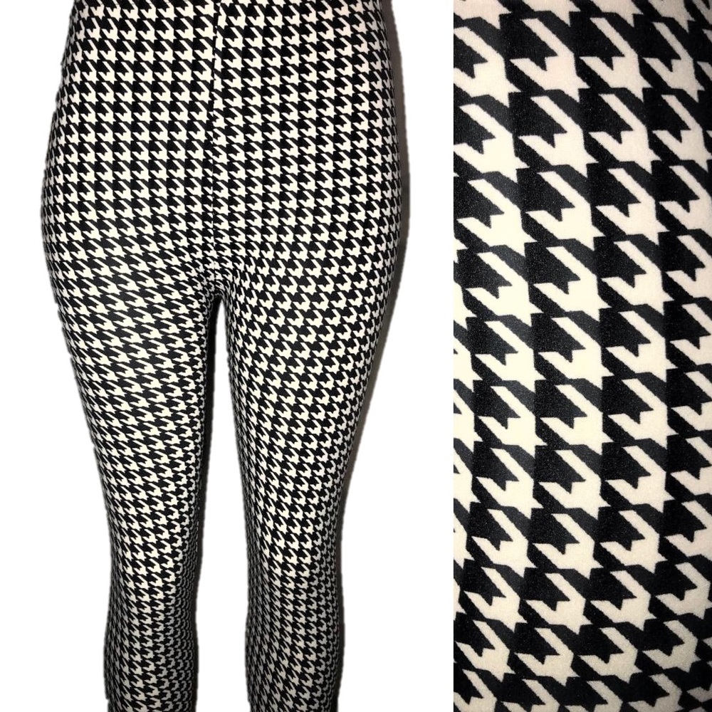 Super Soft Leggings Traditional Houndstooth Design